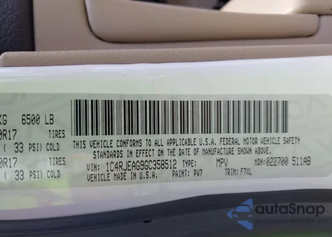 2016 Jeep Grand Cherokee Laredo from USA, damaged, VIN 1C4RJEAG9GC358512